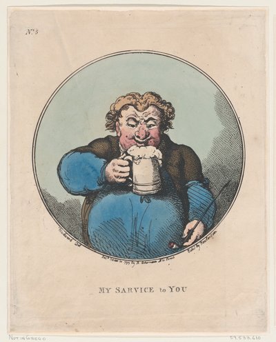 My Service To You, October 20, 1799 by Thomas Rowlandson