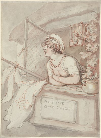 Nancy Cock - Clear Starcher by Thomas Rowlandson