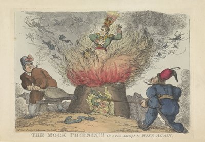Napoleon as a False Phoenix, 1813 by Thomas Rowlandson
