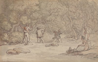 Netting a Salmon Pool by Thomas Rowlandson