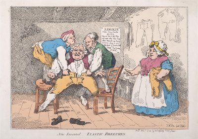 New Invented Elastic Breeches, November 1, 1784 by Thomas Rowlandson