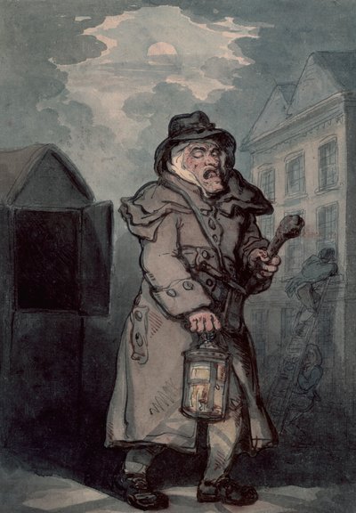 Night watchman by Thomas Rowlandson