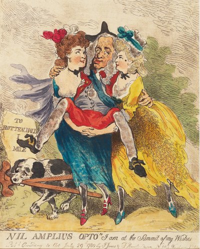 Nil Amplius Opto I am at the Summit of my Wishes, pub. 1780 by Thomas Rowlandson