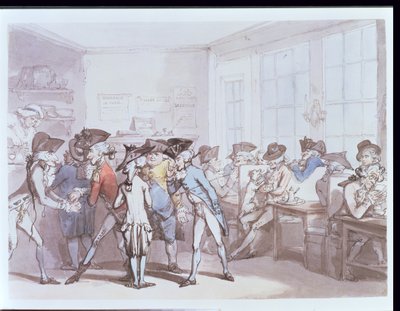 A French Coffee House by Thomas Rowlandson