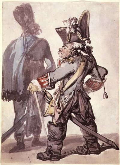 Frederick the Great and One of His Officers by Thomas Rowlandson