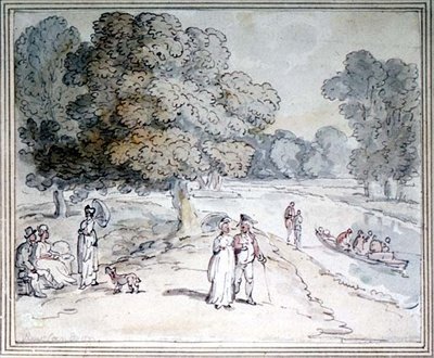 On The Thames by Thomas Rowlandson