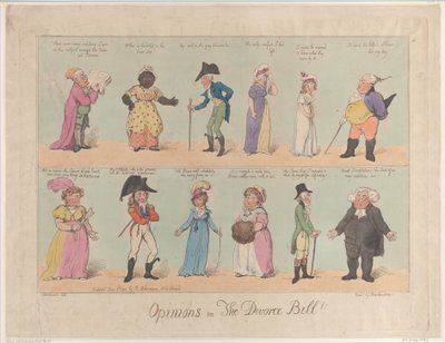Opinions on The Divorce Bill!!, June 2, 1800 by Thomas Rowlandson