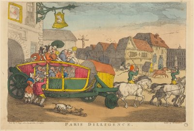 Paris Diligence by Thomas Rowlandson