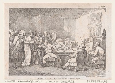 Parson Adams & Fanny examined as culprits before the country Justice, from The Adventures... by Thomas Rowlandson