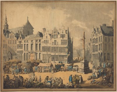 Place de Meir at Antwerp by Thomas Rowlandson