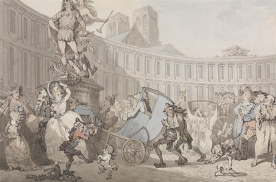 Place des Victoires, Paris by Thomas Rowlandson
