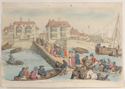 Plate 25: A Landing Place, from World in Miniature by Thomas Rowlandson