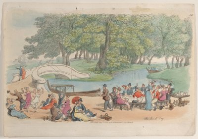 Plate 30: The Social Day, from World in Miniature by Thomas Rowlandson