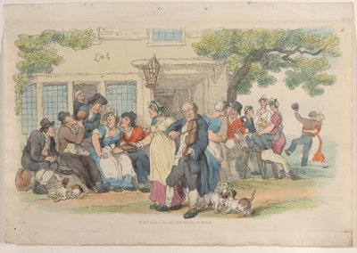 The Ale-House Door, from World in Miniature, 1816 by Thomas Rowlandson