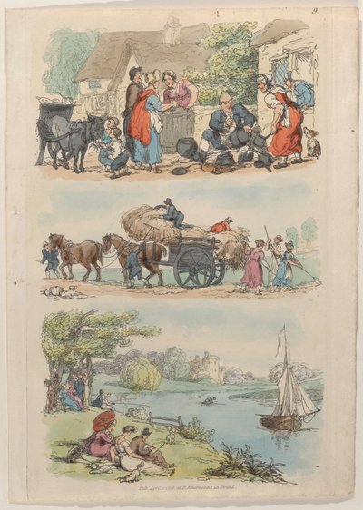 Plate 9, from World in Miniature by Thomas Rowlandson