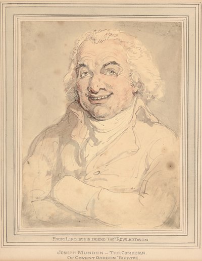 Portrait of Joseph Munden, Bust-Length, in a Buff Coloured Coat by Thomas Rowlandson