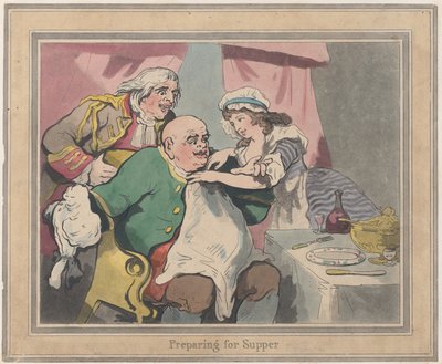 Preparing for Supper, October 22, 1789 by Thomas Rowlandson