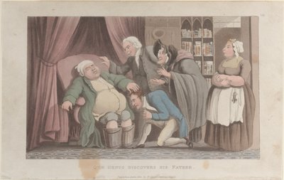 Quae Genus Discovers His Father, from The History of Johnny Quae Genus by Thomas Rowlandson