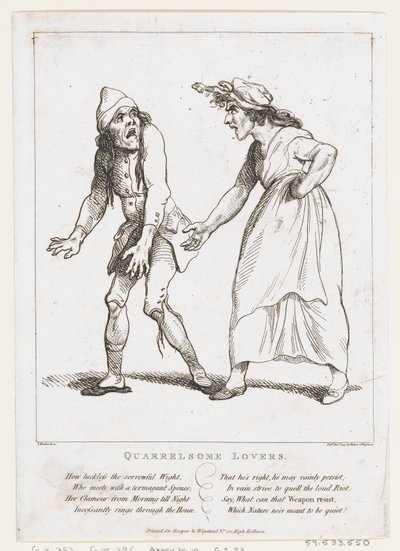 Quarrelsome Lovers, January 2, 1797 by Thomas Rowlandson