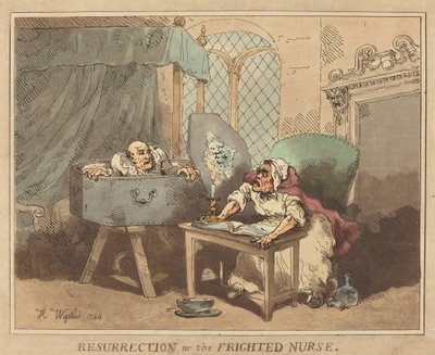 Resurrection, or The Frighted Nurse by Thomas Rowlandson