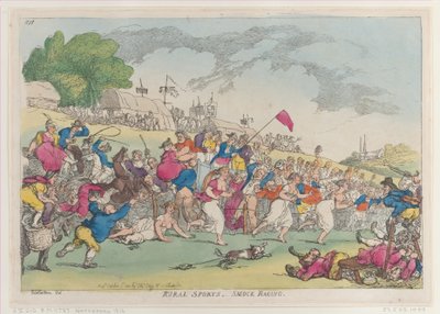 Rural Sports, Smock Racing, [October 1, 1811], Reprint by Thomas Rowlandson