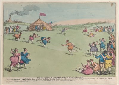 Rural Sports or a Cricket Match Extraordinary by Thomas Rowlandson