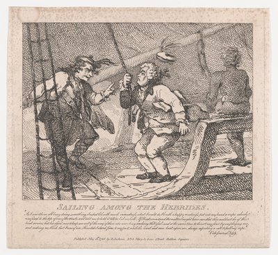 Sailing Among the Hebrides Picturesque Beauties of Boswell, Part the Second, June 10, 1786 by Thomas Rowlandson