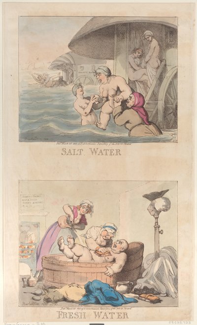 Salt Water and Fresh Water, March 25, 1800 by Thomas Rowlandson