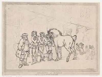Selling a Horse, December 1, 1791 by Thomas Rowlandson