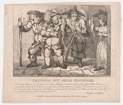 Setting Out from Edinburgh Picturesque Beauties of Boswell, Part the Second by Thomas Rowlandson