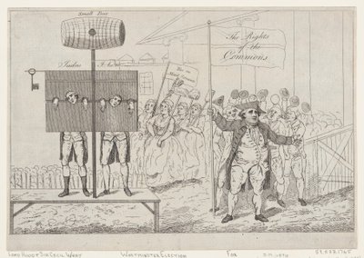 Sir Cecil Wray in the Pillory by Thomas Rowlandson