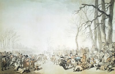 Skaters on the Serpentine, City of Westminster, London by Thomas Rowlandson