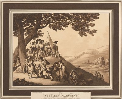 Soldiers Marching, c.1798 by Thomas Rowlandson