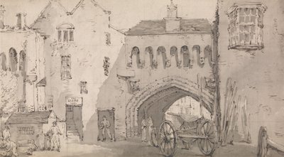 Southampton, the Watergate and Globe Inn by Thomas Rowlandson
