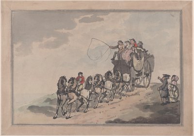 Stage Coach and Six, 1786-93 by Thomas Rowlandson