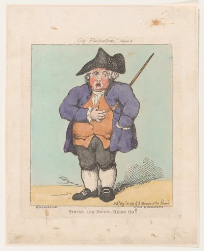 Stocks Are Down- Heigh-Ho!!, August 10, 1799 by Thomas Rowlandson