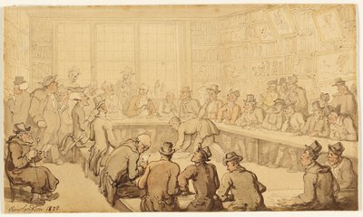 Study for Dr. Syntax at a Book Auction by Thomas Rowlandson
