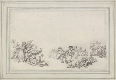 Study of Skaters: Skating on the Serpentine by Thomas Rowlandson