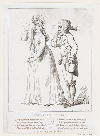 Sympathetic Lovers by Thomas Rowlandson