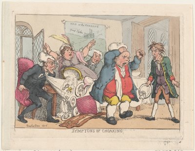 Symptoms of Choking by Thomas Rowlandson