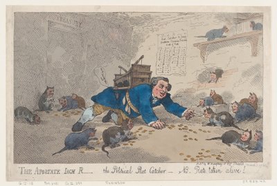 The Apostate Jack Robinson, The Political Rat Catcher-N.B. Rats Taken Alive! by Thomas Rowlandson
