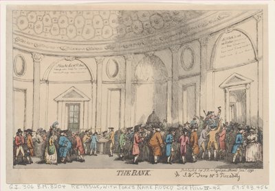 The Bank by Thomas Rowlandson