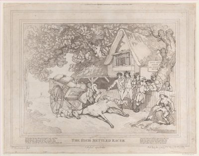 The Cart Horse from The Life of a Racehorse, or The High-Mettled Racer, July 20 by Thomas Rowlandson