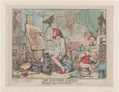 The Chamber of Genius, April 2, 1812 by Thomas Rowlandson