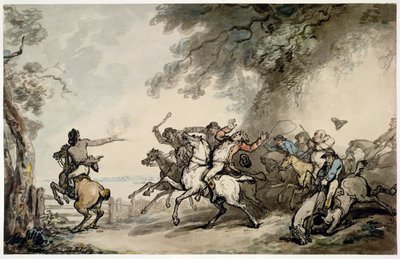 The Chase of the Highwayman by Thomas Rowlandson