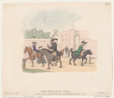 The College Gate, May 1, 1803 by Thomas Rowlandson