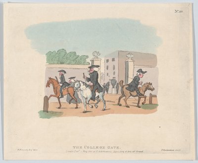 The College Gate by Thomas Rowlandson