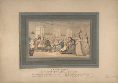 The Comforts of Bath and Public Breakfast, 1780-1827 by Thomas Rowlandson