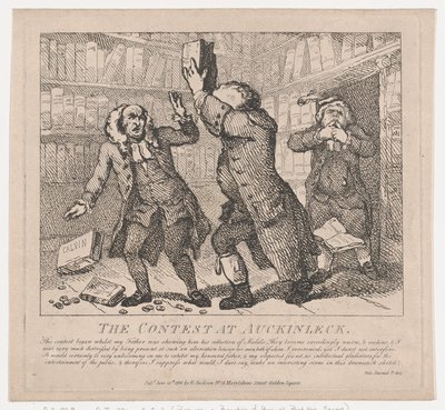 The Contest at Auckinleck Picturesque Beauties of Boswell, Part the Second, June 10, 1786 by Thomas Rowlandson