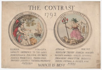 The Contrast, December 1792 by Thomas Rowlandson
